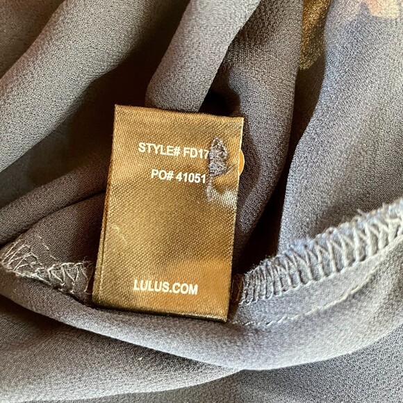 NWT Lulus Feeling Freesia Navy Blue Floral Print Strappy V-Neck Maxi Dress S - Picture 12 of 16